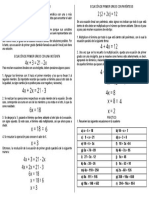 Tema Ecuación de Primer Grado