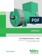 Low Voltage Alternators - 4 Pole: 1860 To 2500 kVA - 50 HZ / 2230 To 3000 kVA - 60 HZ Electrical and Mechanical Data