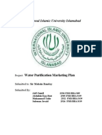 International Islamic University Islamabad: Water Purification Marketing Plan