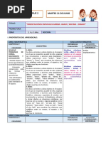 Sesion de Aprendizaje 2 - Martes 21 de Junio.