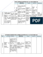 Actividades Sugeridas para La Semana de Gestión 6