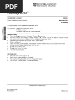 Cambridge IGCSE: Combined Science 0653/21