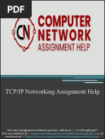 TCP and IP Networking Assignment Help