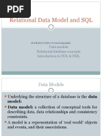 Relational Data Model and SQL: Data Models Relational Database Concepts Introduction To DDL & DML