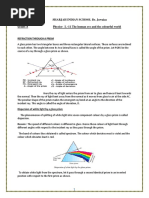 Sharjah Indian School Br. Juwaiza Grade: X Physics-L - 11 The Human Eye and The Colourful World