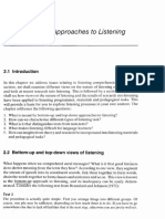 Communicative Approaches Listening Comprehension: Chapter Two