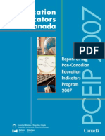 CMEC, 2007: Report of The Pan-Canadian Education Indicators