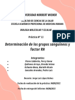 Determinación de Grupo Sanguíneo y Factor RH - Práctica #11