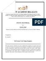 Kle Law Academy Belagavi: Study Material