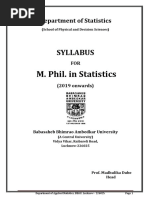 M. Phil. in Statistics: Syllabus