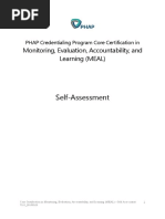 Self-Assessment: Monitoring, Evaluation, Accountability, and Learning (MEAL)