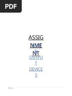 Input Output Devices Assignment