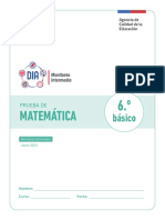 Prueba Matematica Monitoreo 2022 6 BASICO