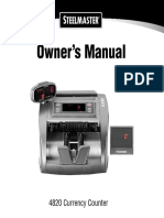 Owner's Manual: 4820 Currency Counter