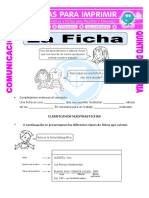 Ficha Tipos de Fichas para Quinto de Primaria