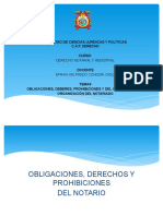 Deberes, Derechos, Prohibiciones, Cese y Org. Del Notariado