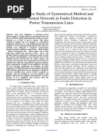 A Comparative Study of Symmetrical Method and Artificial Neural Network in Faults Detection in Power Transmission Lines