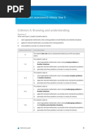 Criterion A: Knowing and Understanding: Mathematics Assessment Criteria: Year 5