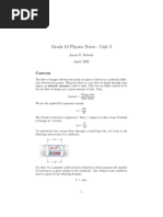 Grade 10 Physics Notes - Unit 3: Current