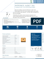 Plantronics Audio 355-Headphone Datasheet