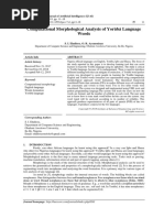 Computational Morphological Analysis of Yorùbá Language Words