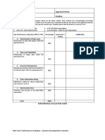 Performance Appraisal Form - Business Development Associate