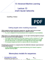 Recurrent Neural Networks: CSC2535 2013: Advanced Machine Learning