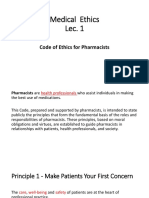 Medical Ethics Lec. 1: Code of Ethics For Pharmacists