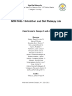 NCM 105L-18-Nutrition and Diet Therapy Lab: Case Scenario Groups 3 and 4