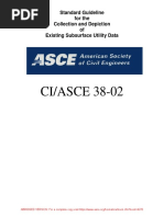 CI/ASCE 38-02: Standard Guideline For The Collection and Depiction of Existing Subsurface Utility Data