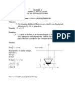 Physical Applications of The Definite Integral Lesson 1: Force of Fluid Pressure