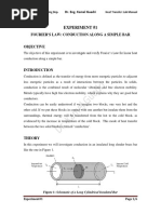 Experiment #1: Fourier'S Law: Conduction Along A Simple Bar