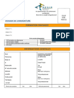 Dossier de Candidature