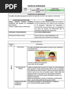 Sesion de Aprendizaje El Sistema Excretor