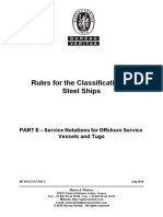 Part E - Service Notations For Offshore Service Vessels and Tugs