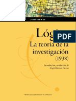 LÓGICA. La Teoría de La Investigación (John Dewey)