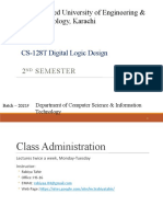 Sir Syed University of Engineering & Technology, Karachi: CS-128T Digital Logic Design