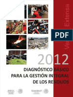 Diagnóstico Básico para La Prevención y Gestión Integral de Residuos 2012 Versión Extensa.