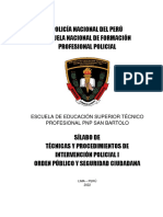 Silabo Técnicas y Procedimientos de Intervención Policial