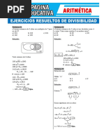 Ejercicios Resueltos de Divisibilidad Pagina Educativa