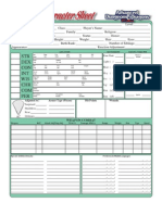 Scott's Character Sheet: STR DEX CON INT WIS CHR COM PER