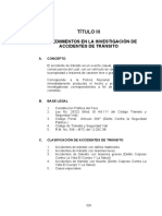 Procedimientos en Investigación de Accidentes de Tránsito