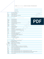 Abbreviations of The Cable Technology