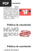 Políticas de Cancelación