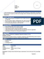 HR Fresher Resume 3