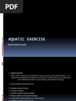 Aquatic Exercise: Syed Amjad Hussain