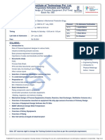 Mechanical Design of Process Equipment Course