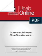 La Aventura de Innovar. El Cambio en La Escuela - Carbonell