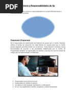 Actores y Responsabilidades de XP