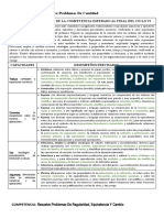 Matriz de Estandar, Competencia y Capacidades de Matematica 2